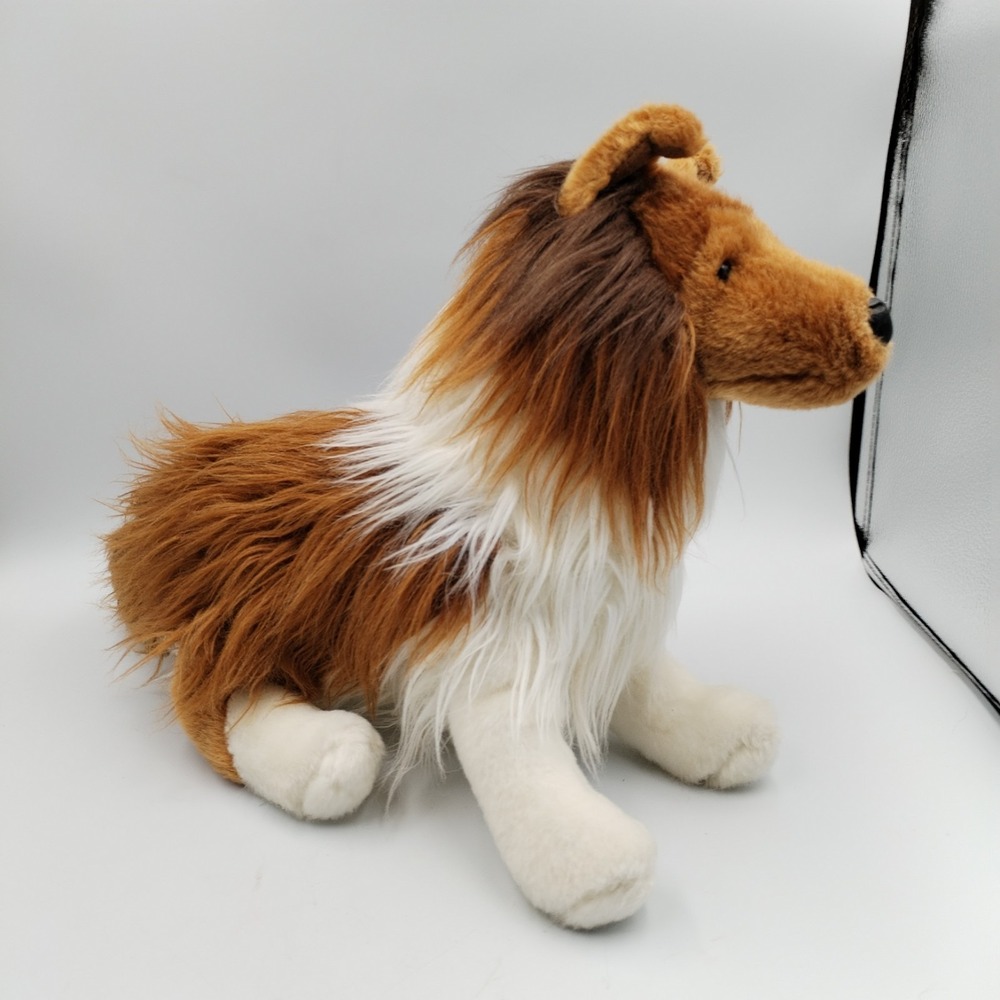Chelsea Teddy Bear Co Collie Plush 16" Large Long Hair Stuffed Animal Dog Lassie - Picture 4 of 12